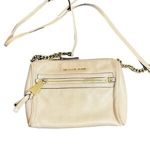 Michael Kors Ivory Crossbody Haillee Crossbody Leather Bag‎ Purse Womens
